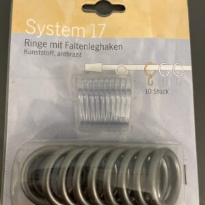 System 17 ringe set Antrasit ø16mm