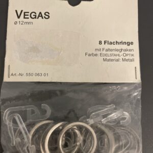 Vegas Flachringe ø12mm sølv