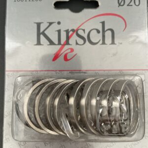 Gardin ring set ø20mm sølv