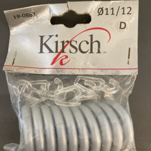 Kirsch Gardin ring set ø11/12mm grå