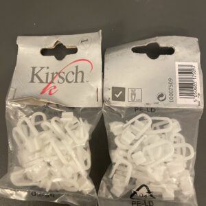 Kirsch gardintilbehør hvid farve 25 styk i pakken