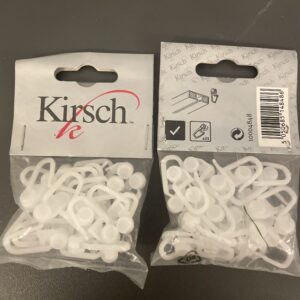 Kirsch gardintilbehør hvid farve 25 styk i pakken