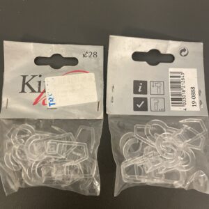 Kirsch gardintilbehør ø28 klar farve 10 styk i pakken