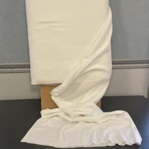 Finstrikket hvid rib bomuld med stretch 78cm bred